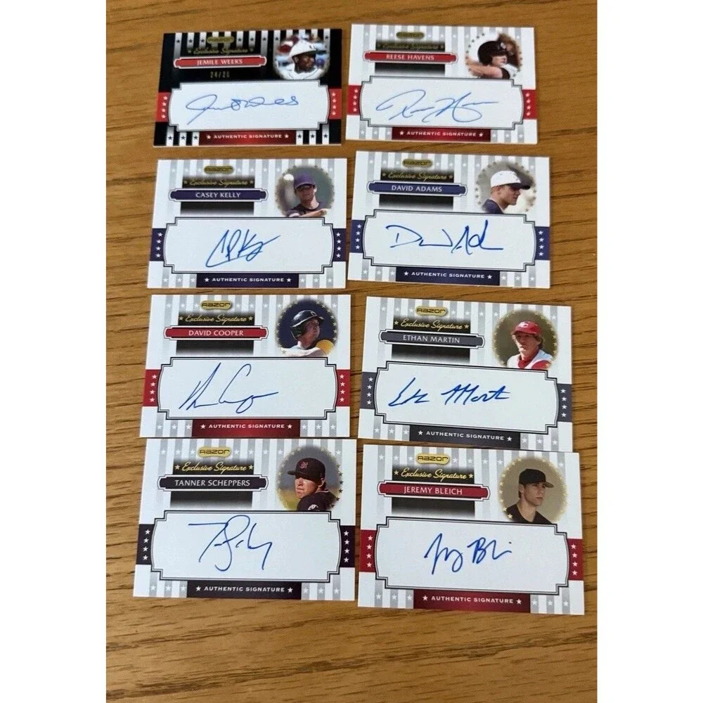 2008 Razor Signature Series Autograph Card Lot (29 Cards) Aaron Hicks Dual /99